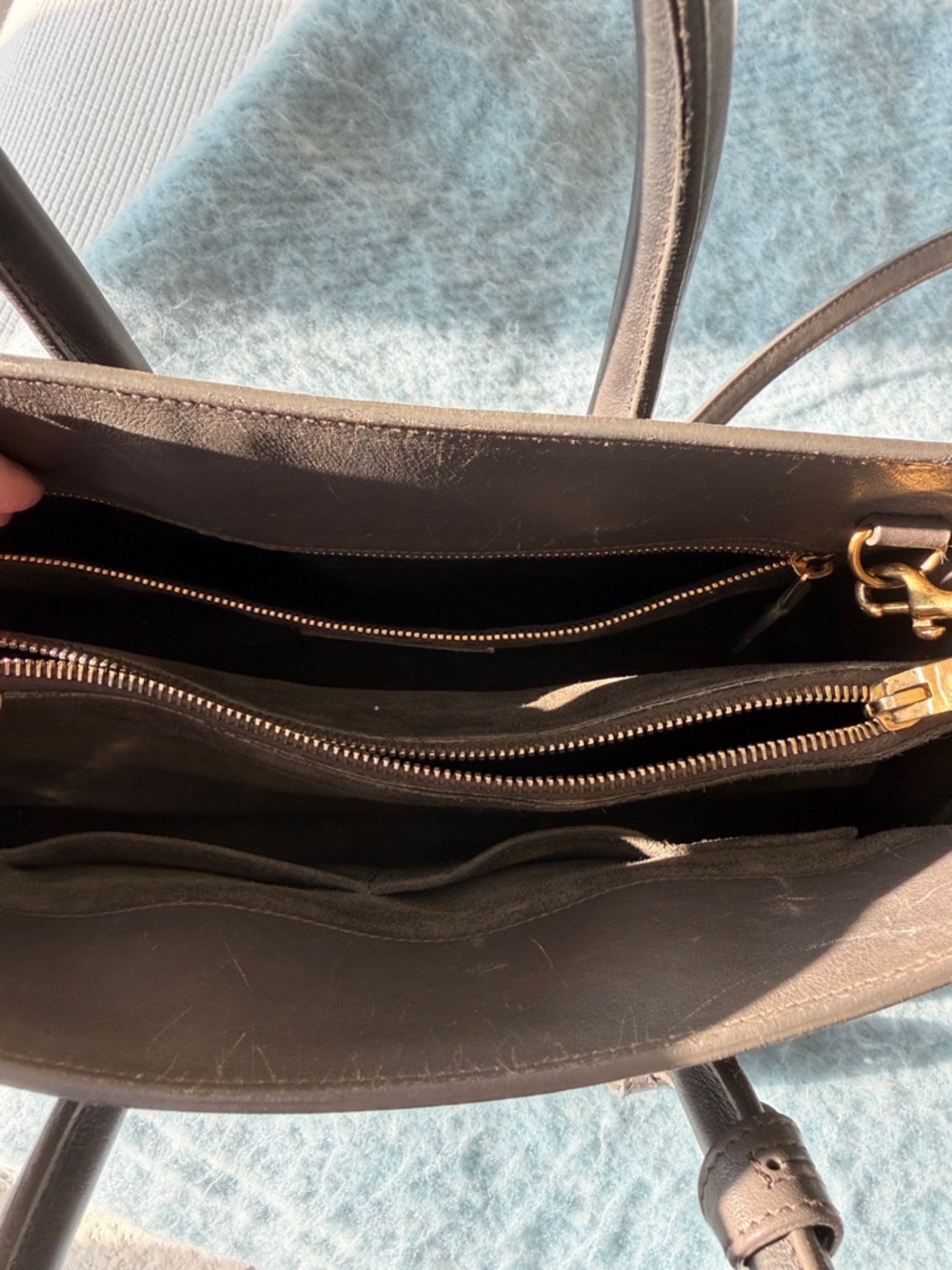 Saint Laurent Grey Leather Sac De Jour - Picture 7 of 13
